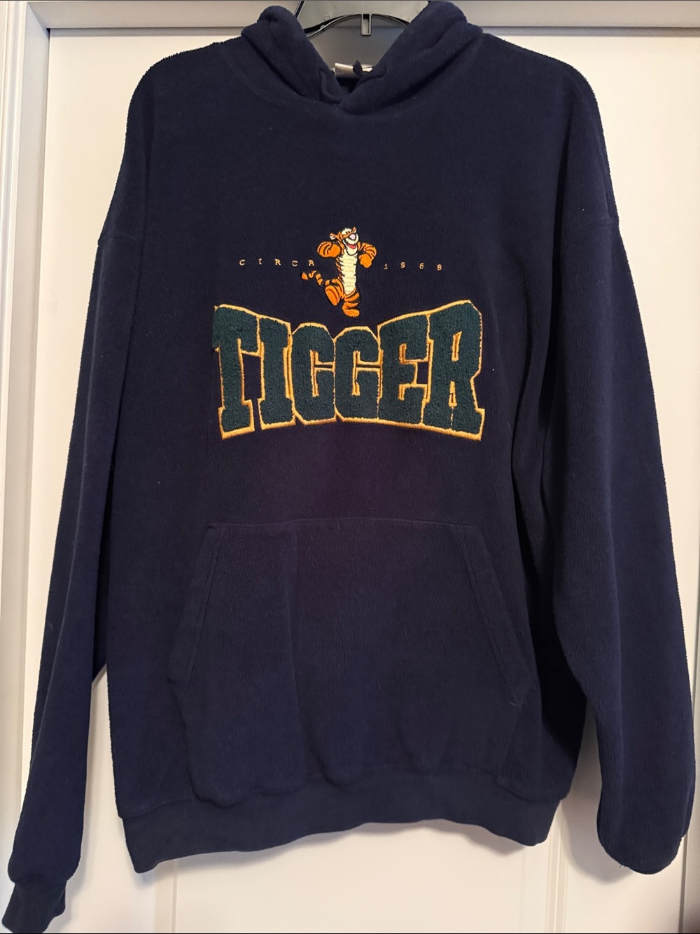 Disney Navy Fleece Jacket with Embroidered Tag